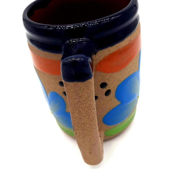 Large Mexican Pottery Stoneware 20 Oz Coffee Mug - Picture 2 of 6